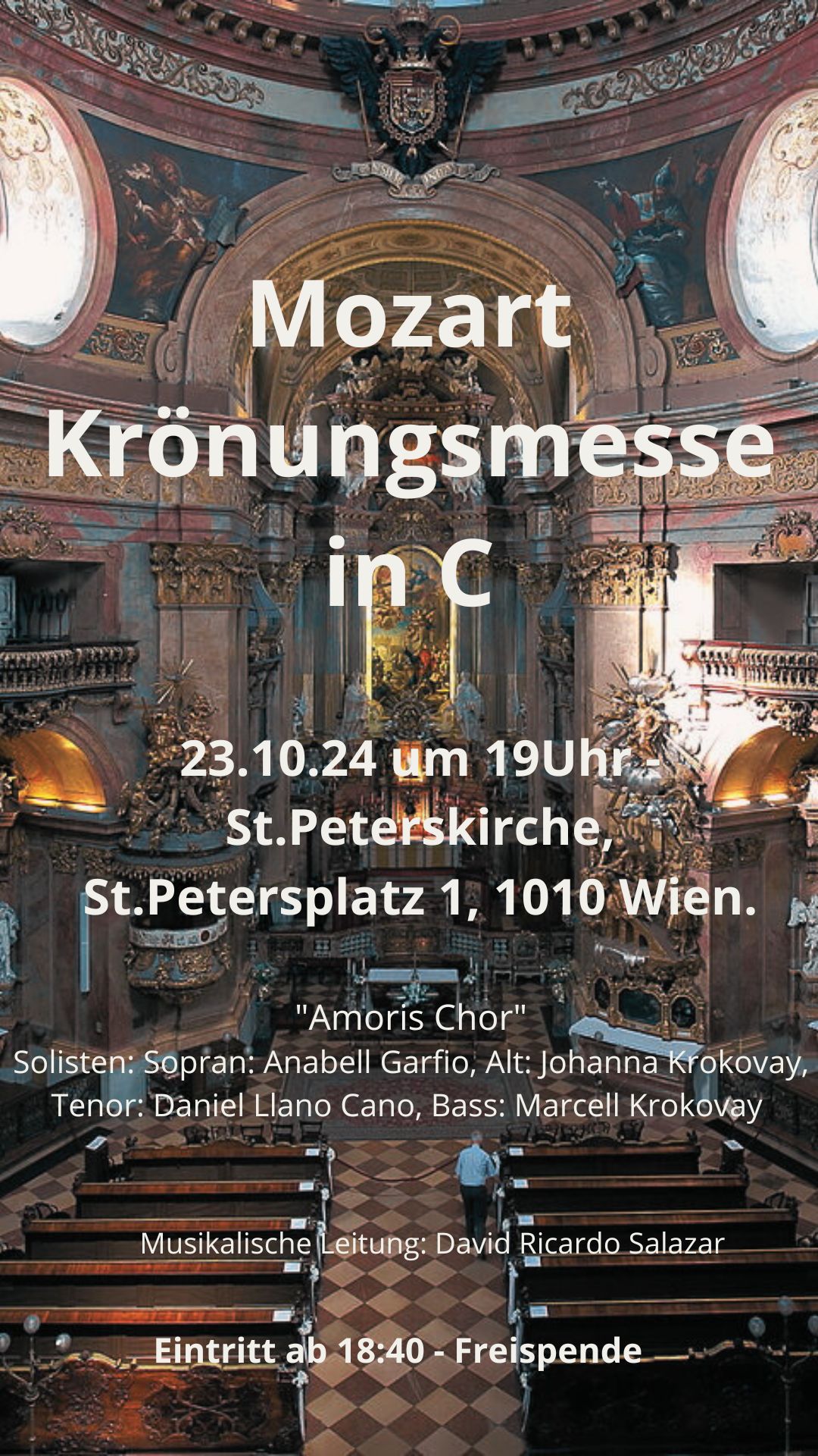 Konzert: Krönungsmesse in Peterskirche mit Anabell Garfio Méndez