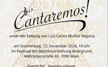 Weihnachtskonzert Chor Cantaremos