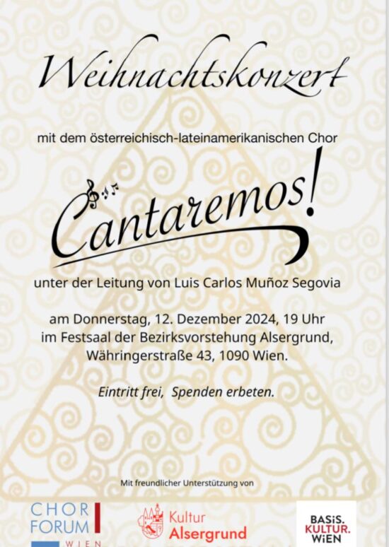 Weihnachtskonzert Chor Cantaremos